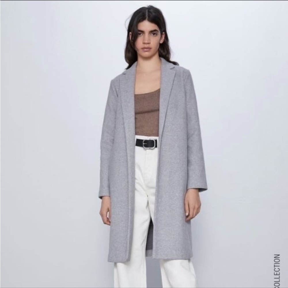 ZARA Women's Grey Long Coat